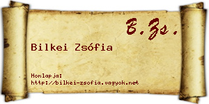 Bilkei Zsófia névjegykártya